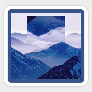 Mountain Geometric Reflection Sticker